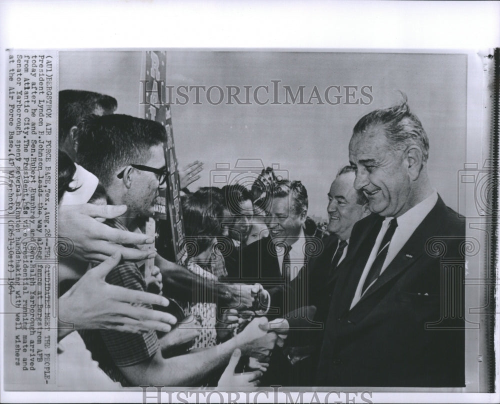 1964 Lyndon Baines Johnson Ralph Yarborough - Historic Images
