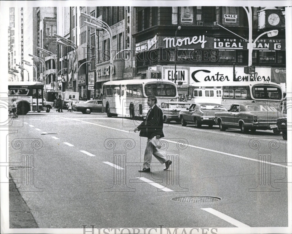 1971 Jaywalking People Caught Cars - Historic Images