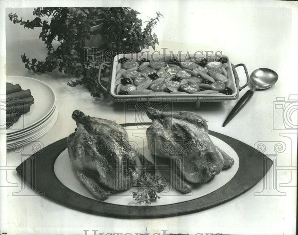 1972  tzimmes Fuss  Rosemary Chicken Dish - Historic Images
