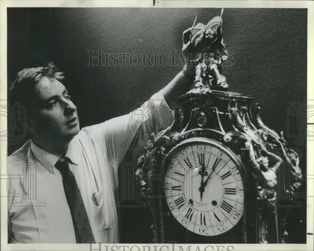 1984 Bernard Stelnitz Boule Clock Paris 18 - Historic Images