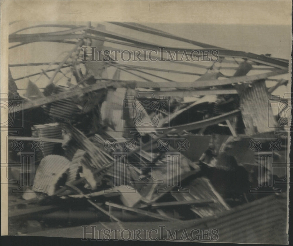1950 Building Wrecked Barge Blast New Jersy - Historic Images