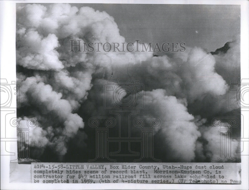 1958 Press Photo Explosive Light Sound Pressure Amount - Historic Images