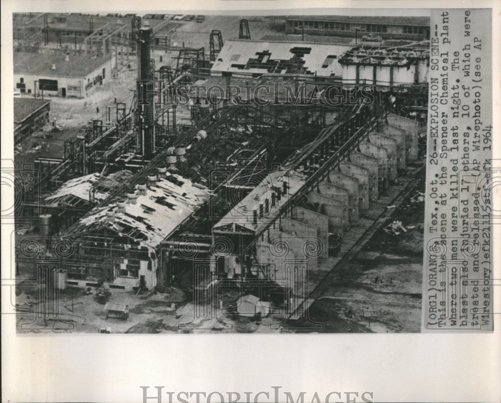 1964 Spencer Chemical Plant Blast Two Men - Historic Images