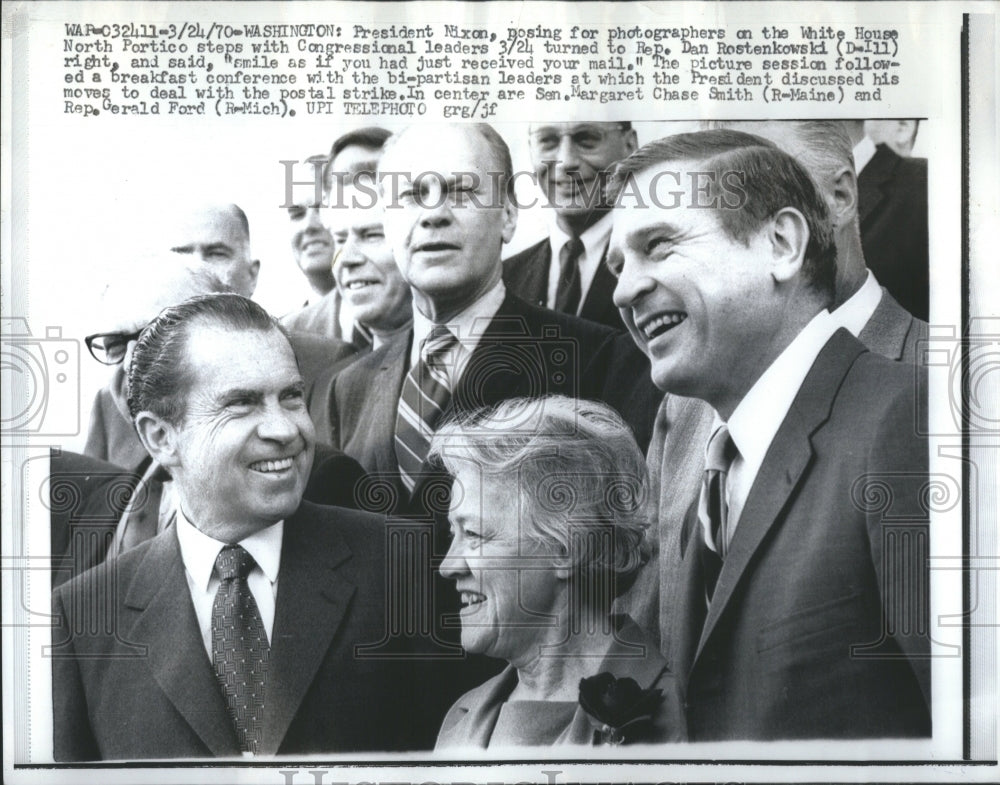 1970 Press Photo Richard Milhous Nixon Dan Rostenkowski - Historic Images
