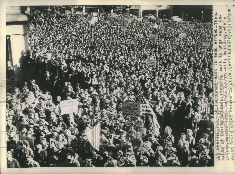  Boeing Factory Workers Strike Better Wages - Historic Images