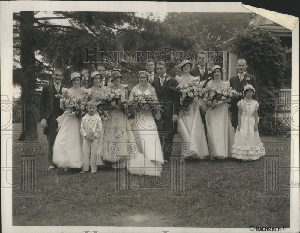 1931 Press Photo Robert G. Hartwick Ellen Kales Wedding - RRR94629 - Historic Images