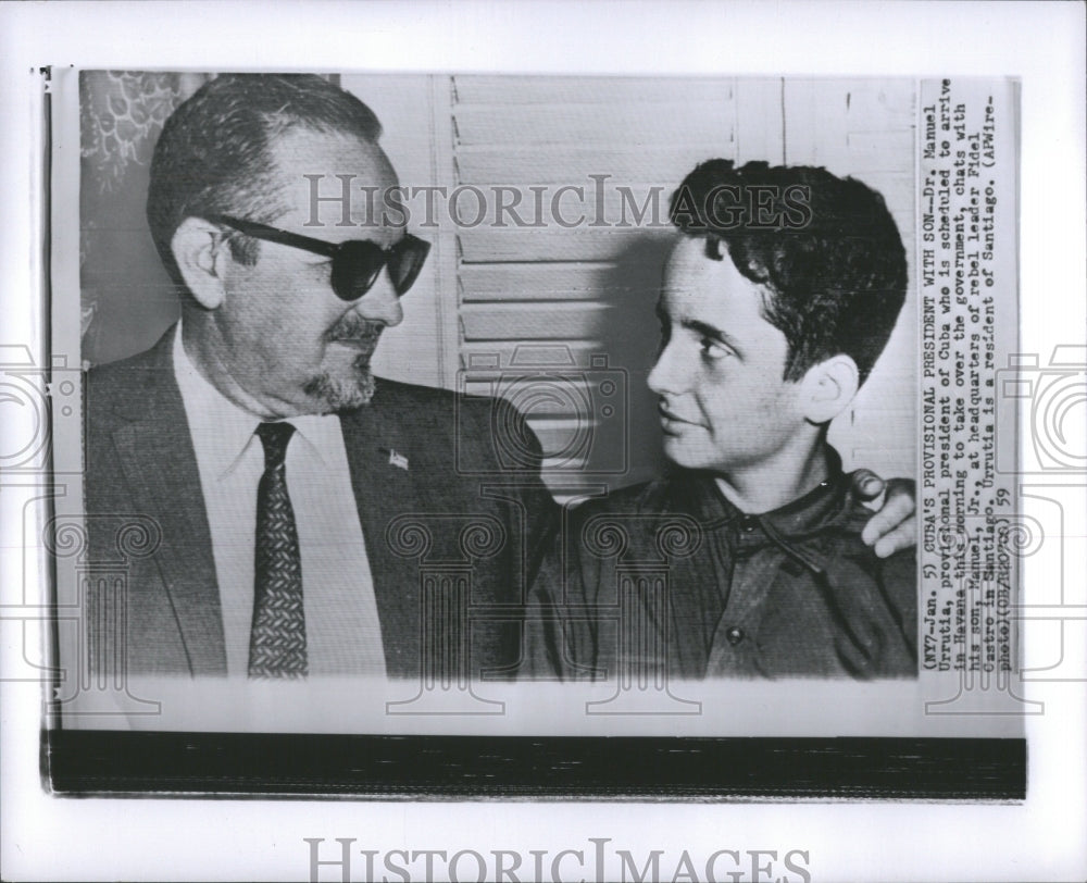 1959 Dr. Manuel Urrutia President Cuba  - Historic Images
