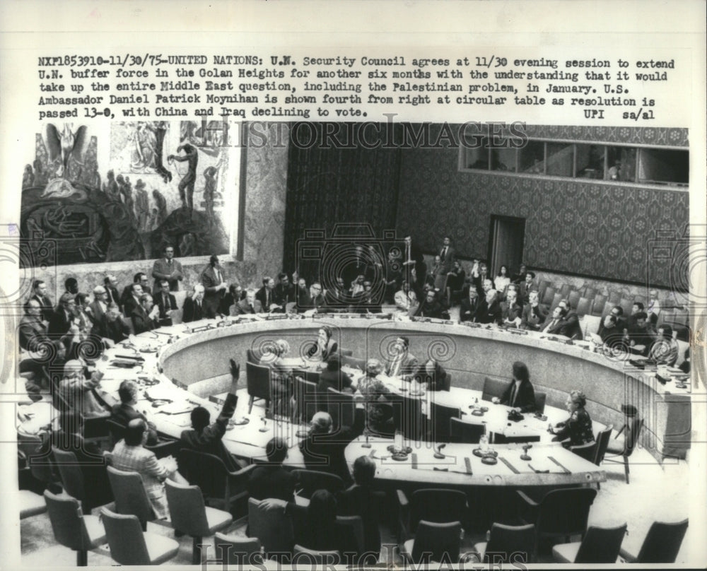 1975 Press Photo Security Council United Nations - Historic Images