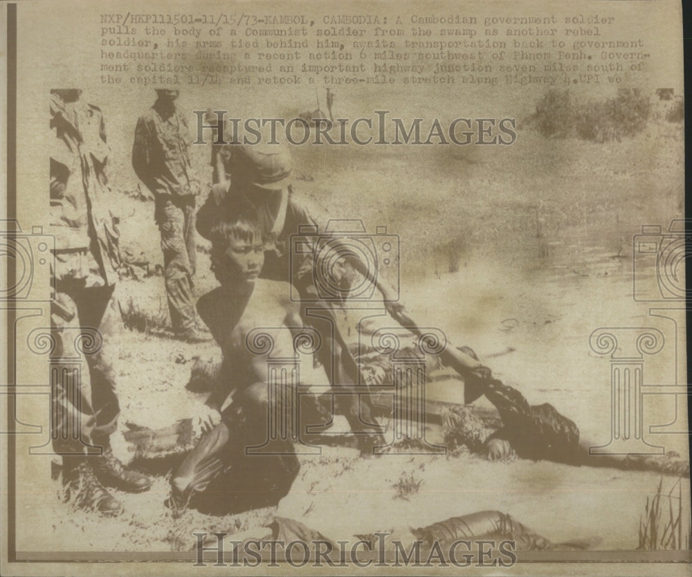 1973 Cambodia Solider With Communist - Historic Images