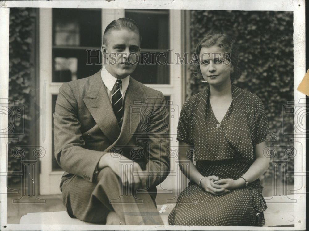 1931 Elliot Roosevelt and Fiance - Historic Images