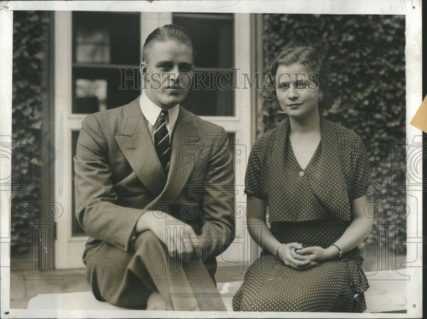1931 Elliot Roosevelt and Fiance - Historic Images