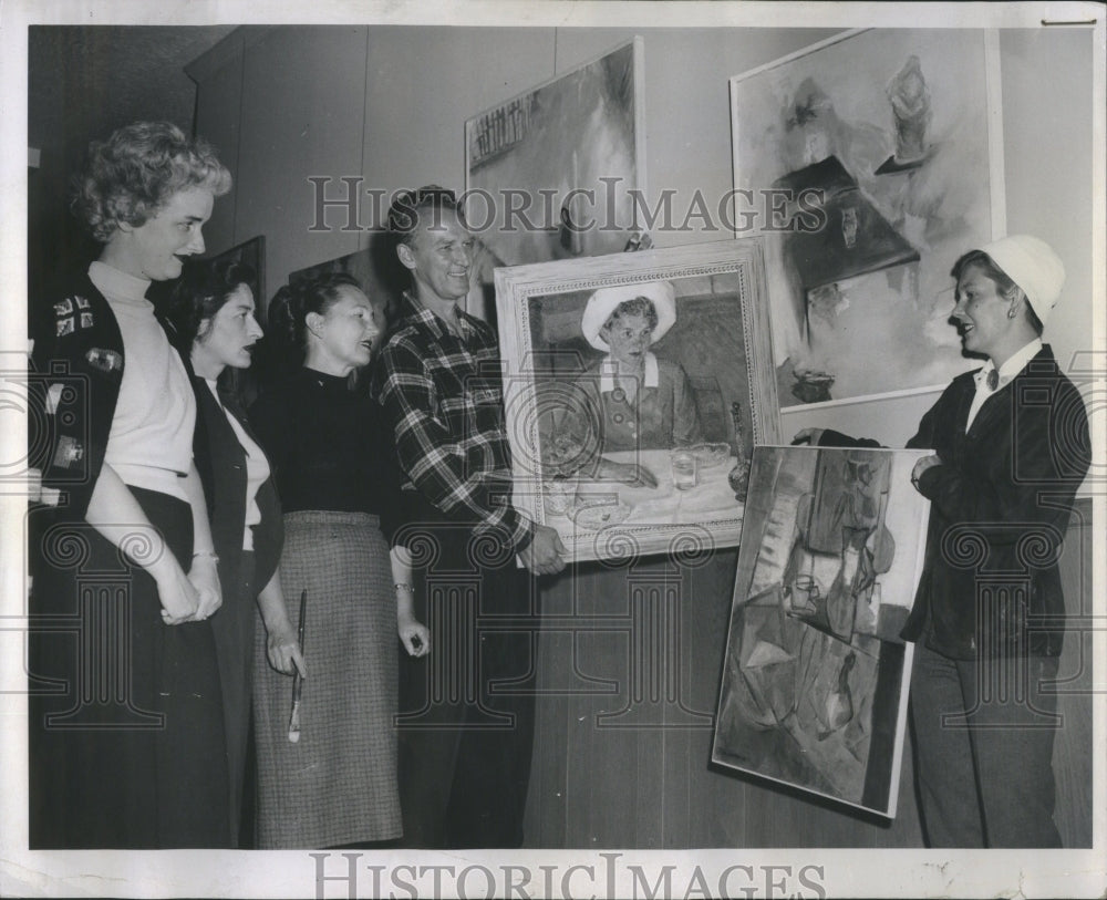 1958 Art Evanston Art Festival Paintings - Historic Images