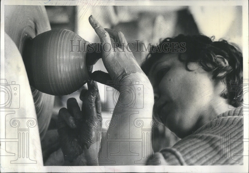 1977 Art Institute School Student Pottery - Historic Images