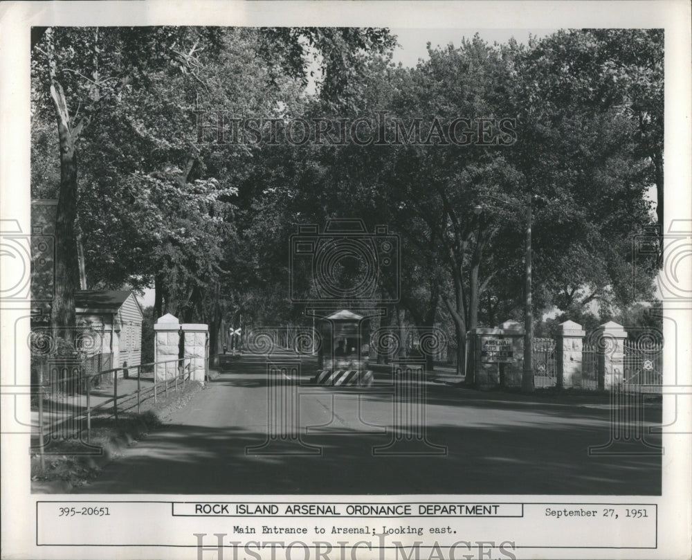 1951 Main Entrance To Rock Island Arsenal - Historic Images