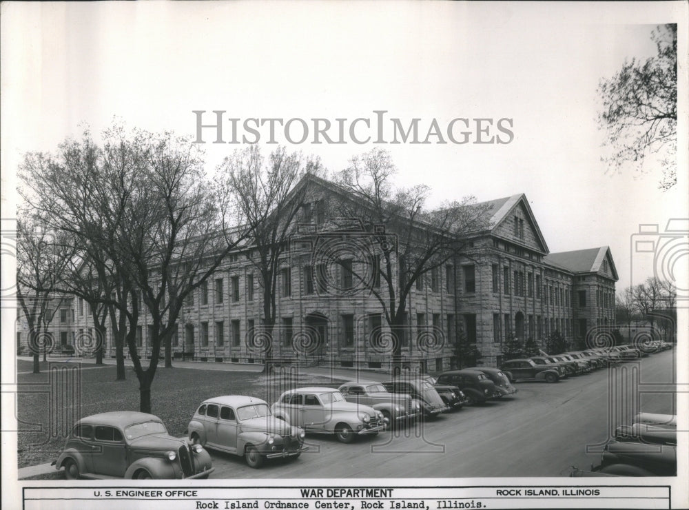 1951 Press Photo View of Old Stone Shop Building - Historic Images