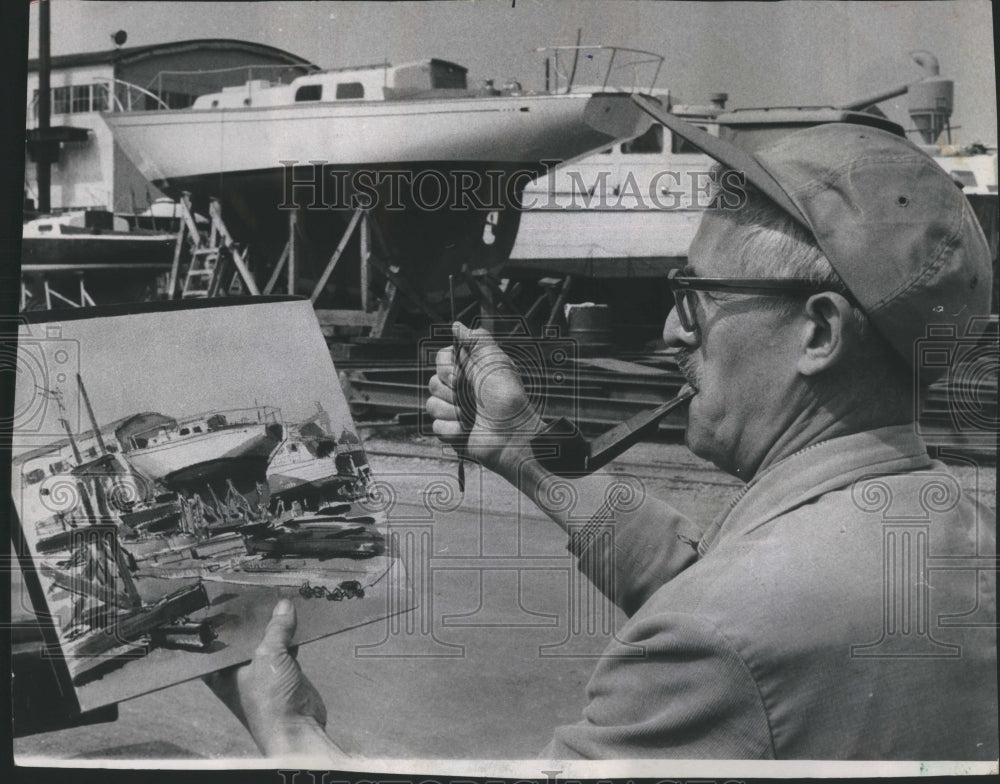 1967 Boatyard offers artist fine subjects - Historic Images