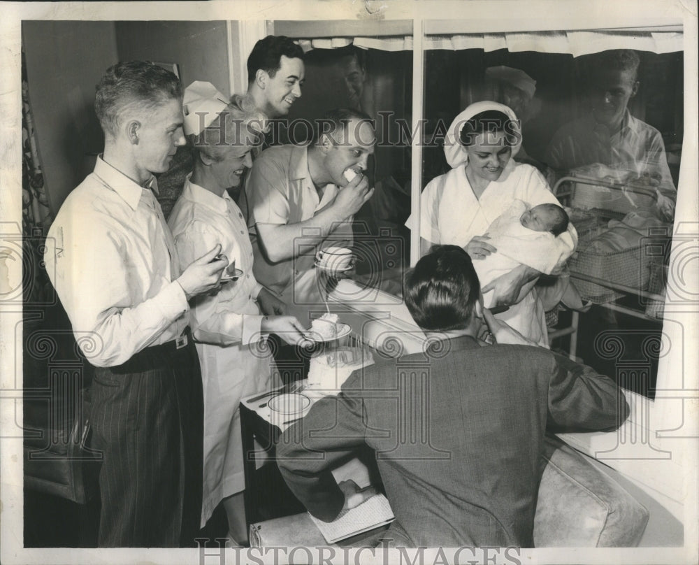 1947 Jackson Park Hospital Fathers Day Food - Historic Images