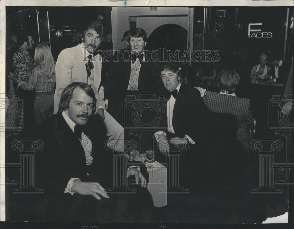 1974 Faces Disco Men Suited Hanging Out - Historic Images