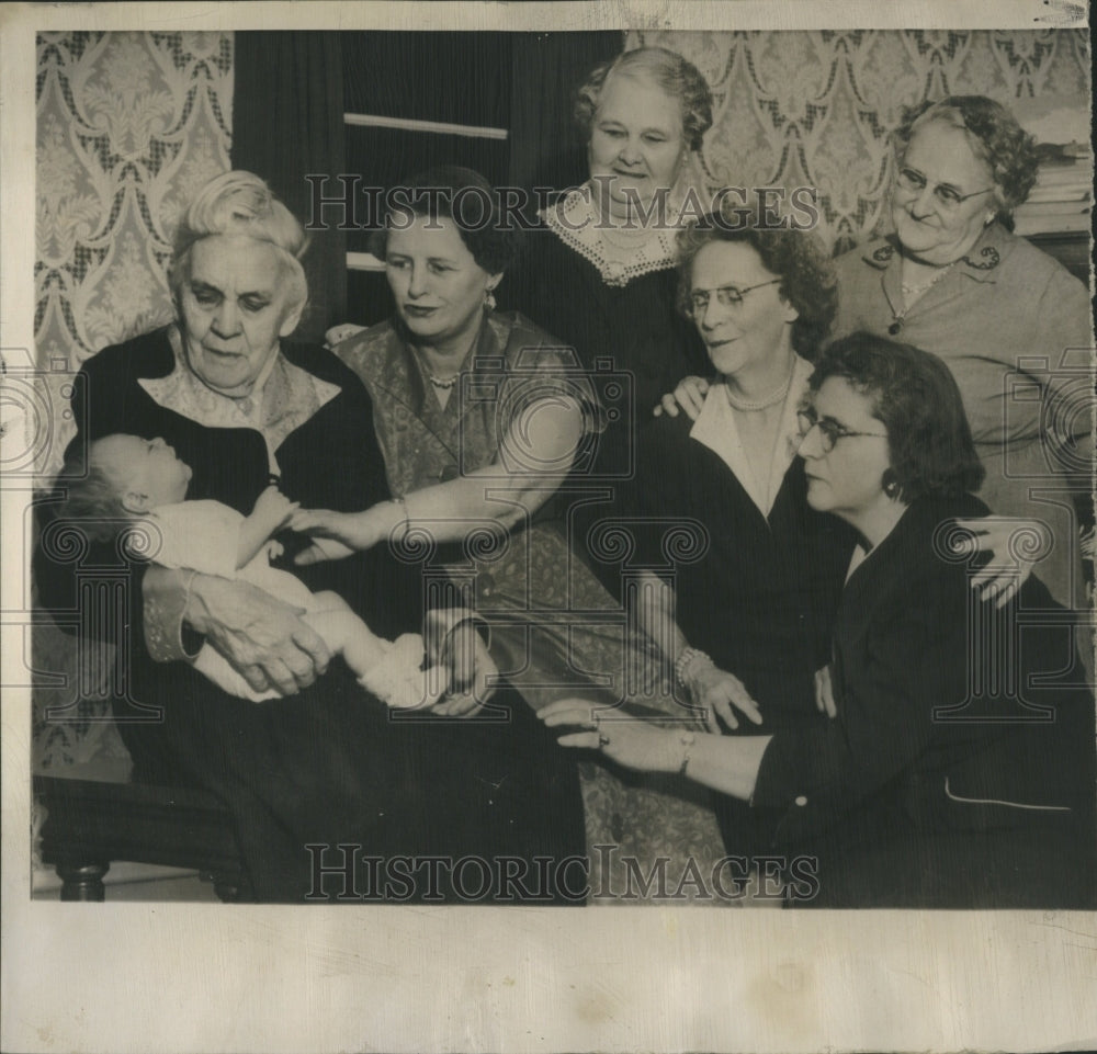 1955 Baby Bruce with Six Grandmothers - Historic Images