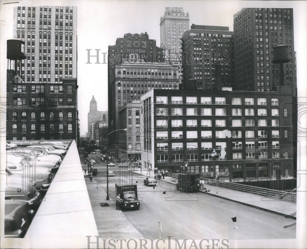 1956 Chicago In 1858 View East Michigan Ave - Historic Images