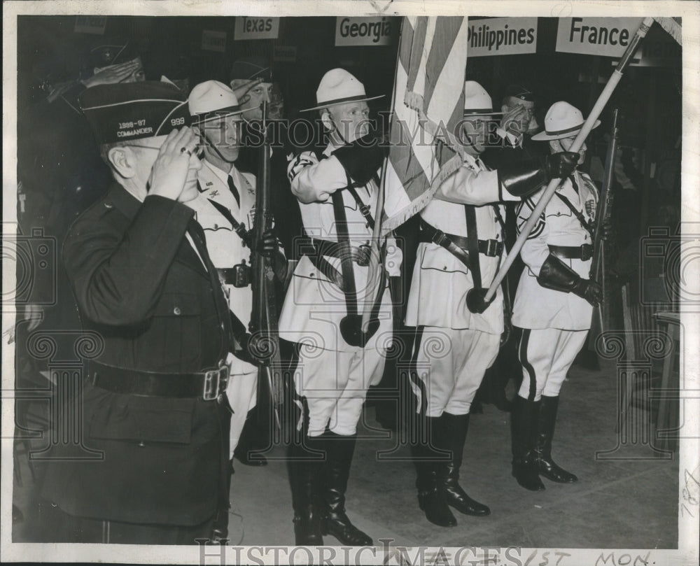 1945 Commenwealth Edison Post Color Guard - Historic Images
