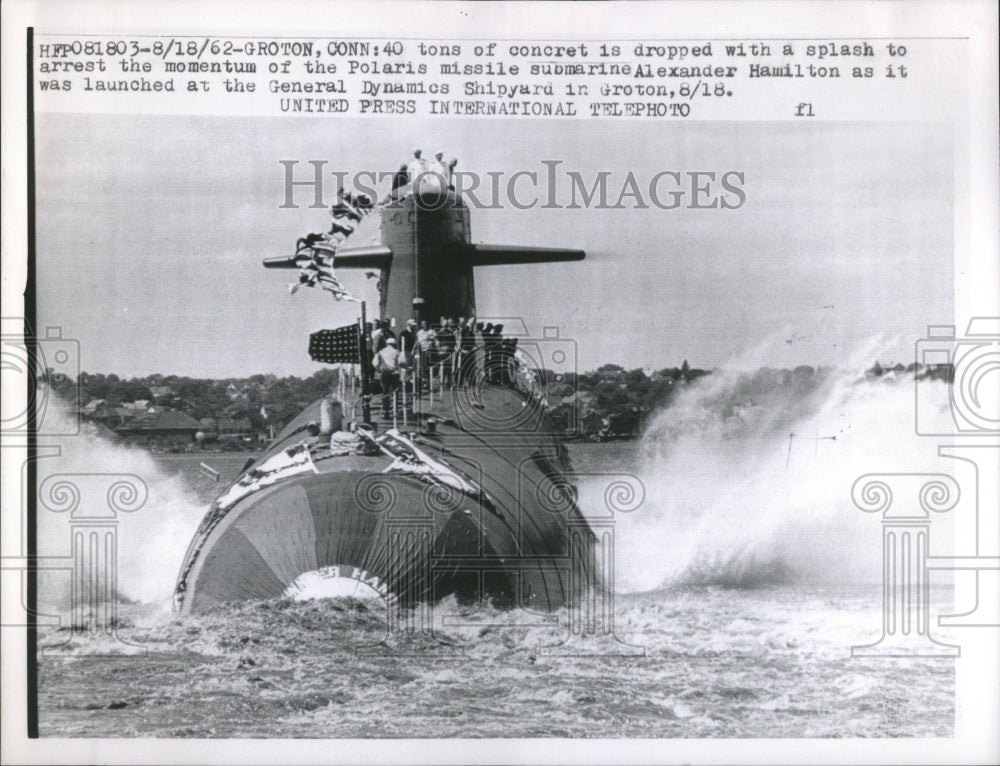 1962 Submarine Alexander Hamilton Shipyard - Historic Images