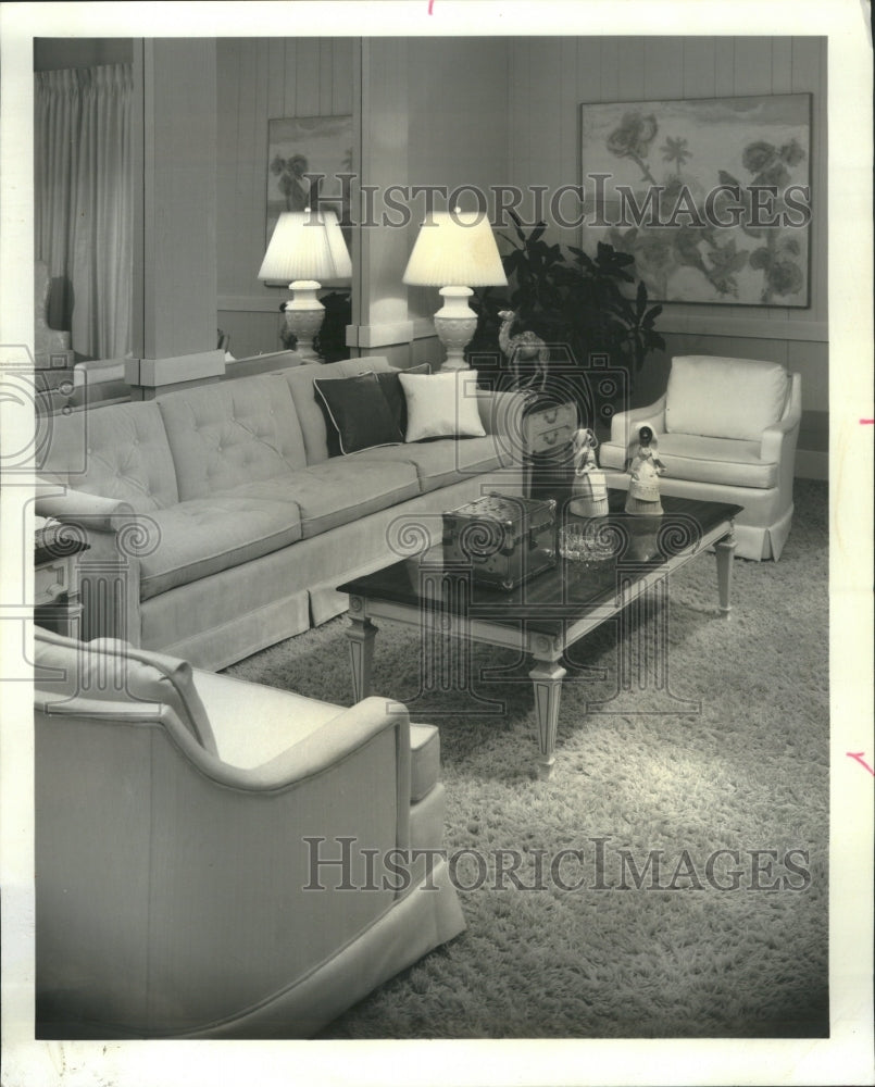 1971 Living Room activities Room Guest  - Historic Images