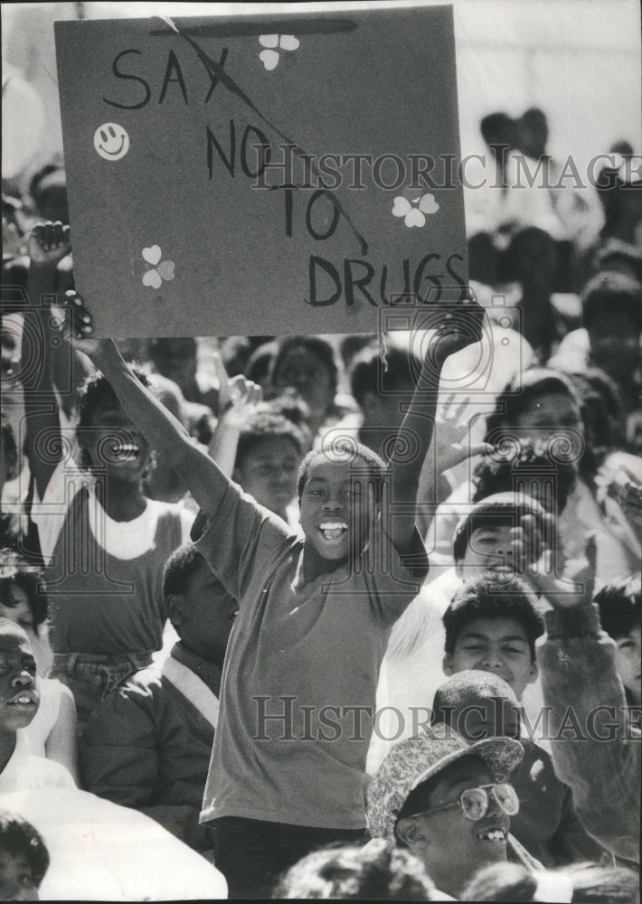 1988 Gately Stadium School Students Collage - Historic Images