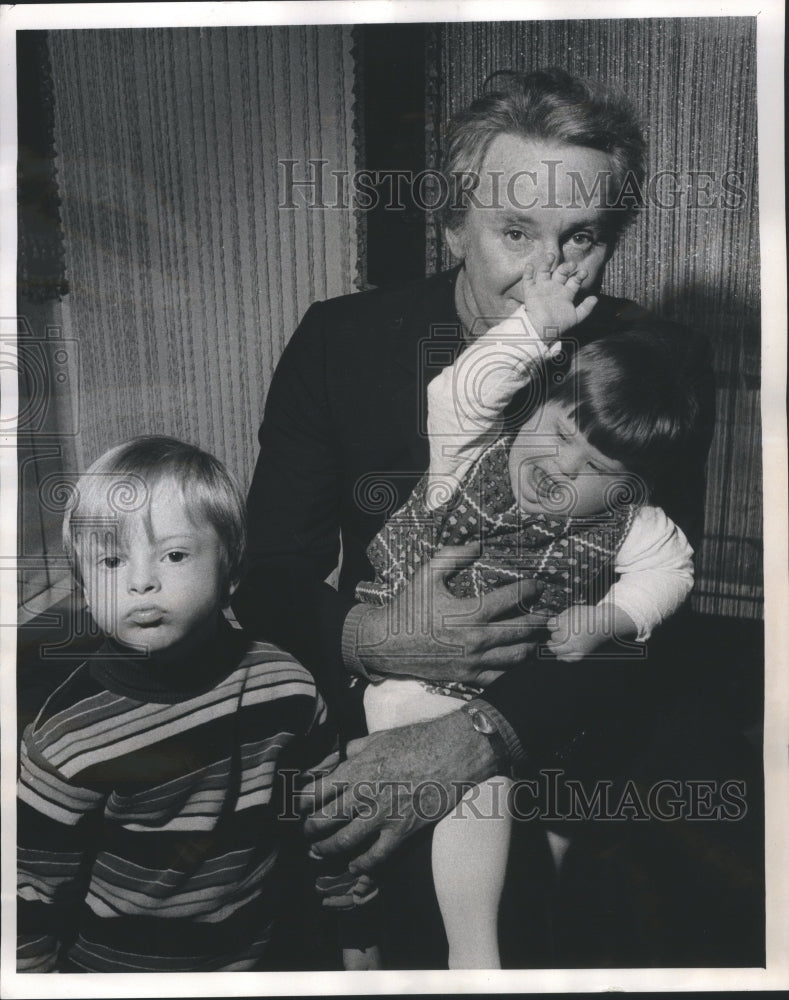 1973 Van Johnson Mongoloid Children Down's - Historic Images