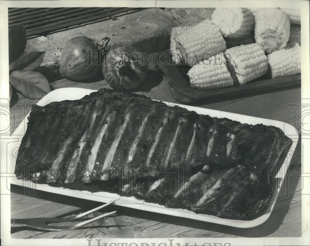 1968 Press Photo Spareribs Dish Lemon Juice Bruch