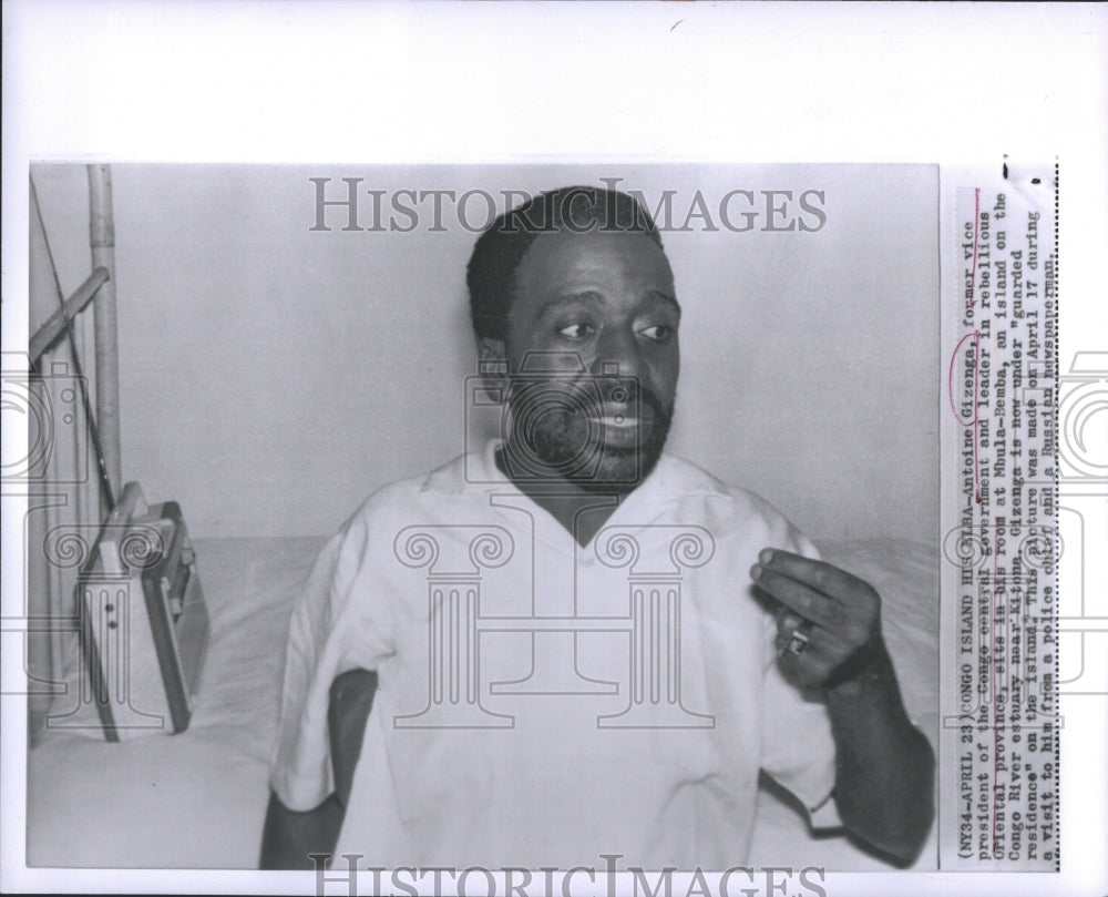 1962 Press Photo Elba Antoine Gizenga Opiental Province