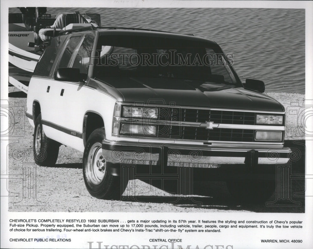 1992 Press Photo Chevrolet s Completely Restyled Major