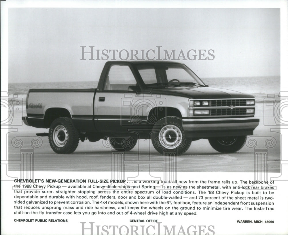 1987 Press Photo Chevrolets Completely Restyled Major