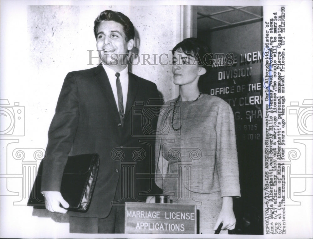 1963 Carla Alberghetti Actress Singer Historic Images