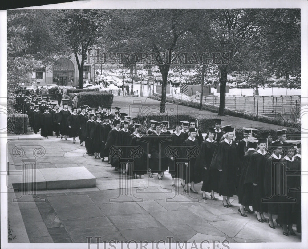 1964 Press Photo Wayne State University Detroit Student