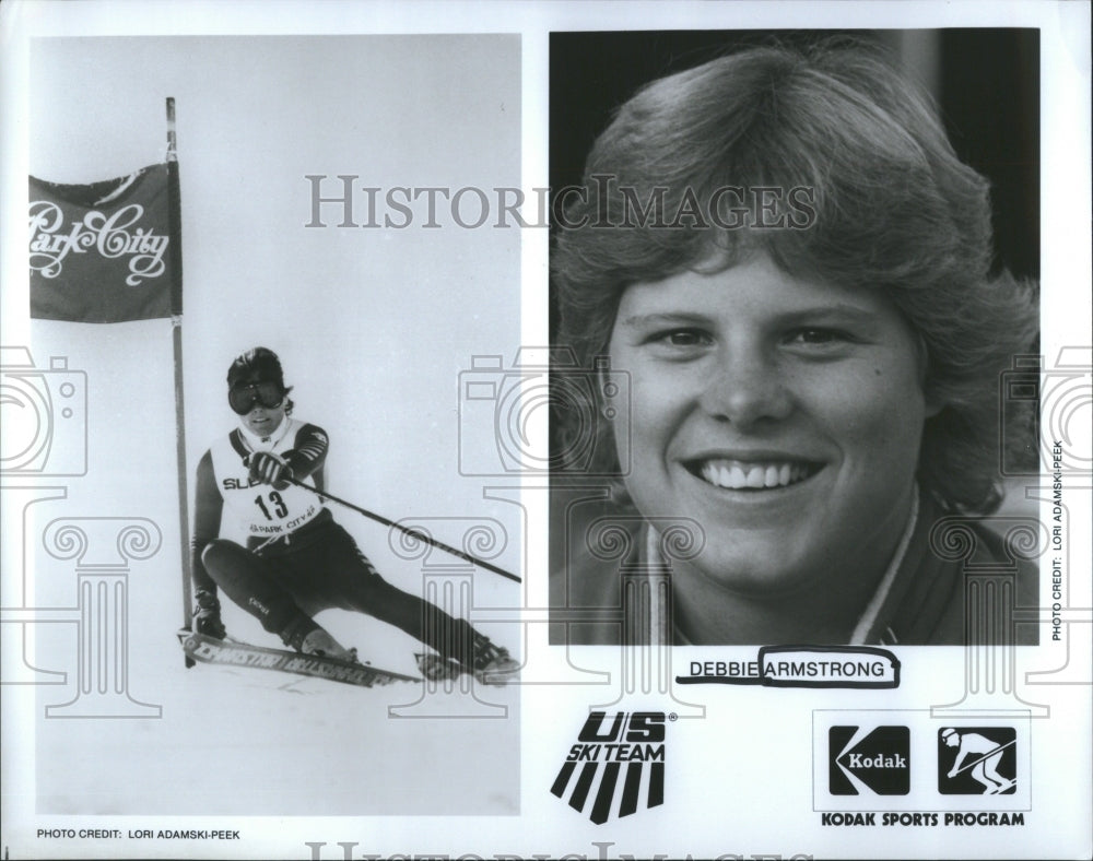 Press Photo Debbie Armstrong U S Gold Medal Ski Racer