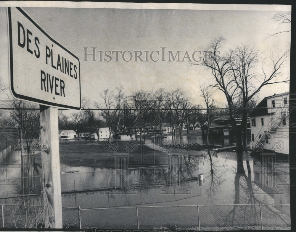 1976 Press Photo Methodist Campground Des Plaines flood