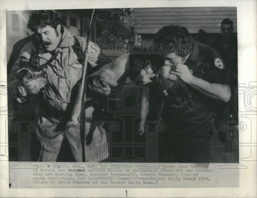 1978 Press Photo Fire