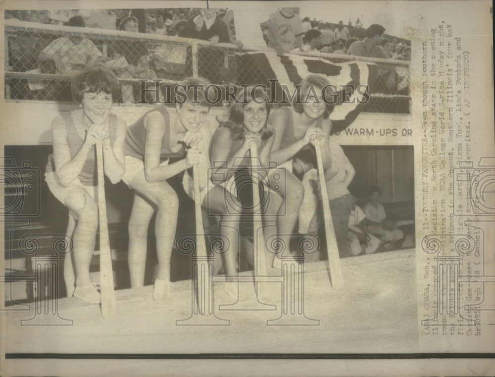 1968 Press Photo Southern Illinois University Softball