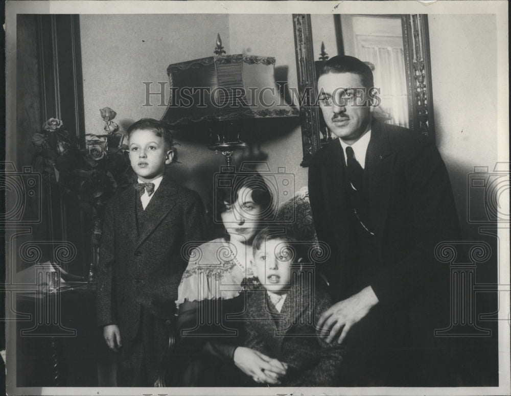 1929 Press Photo Ralph Wood Family
