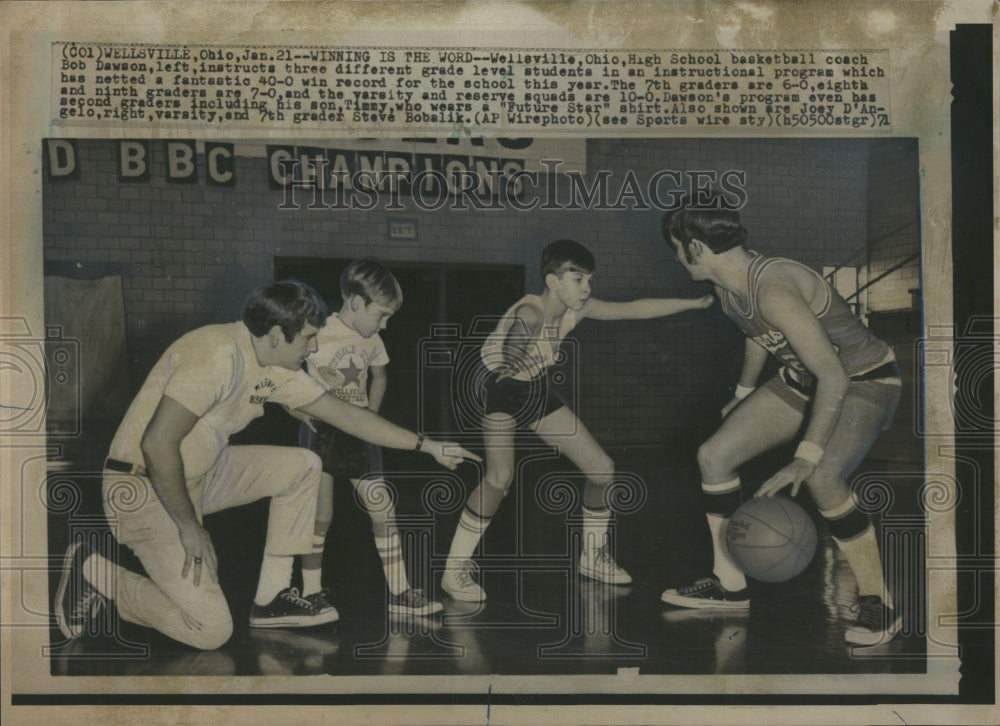 1971 Press Photo Basketball Winning Shooting