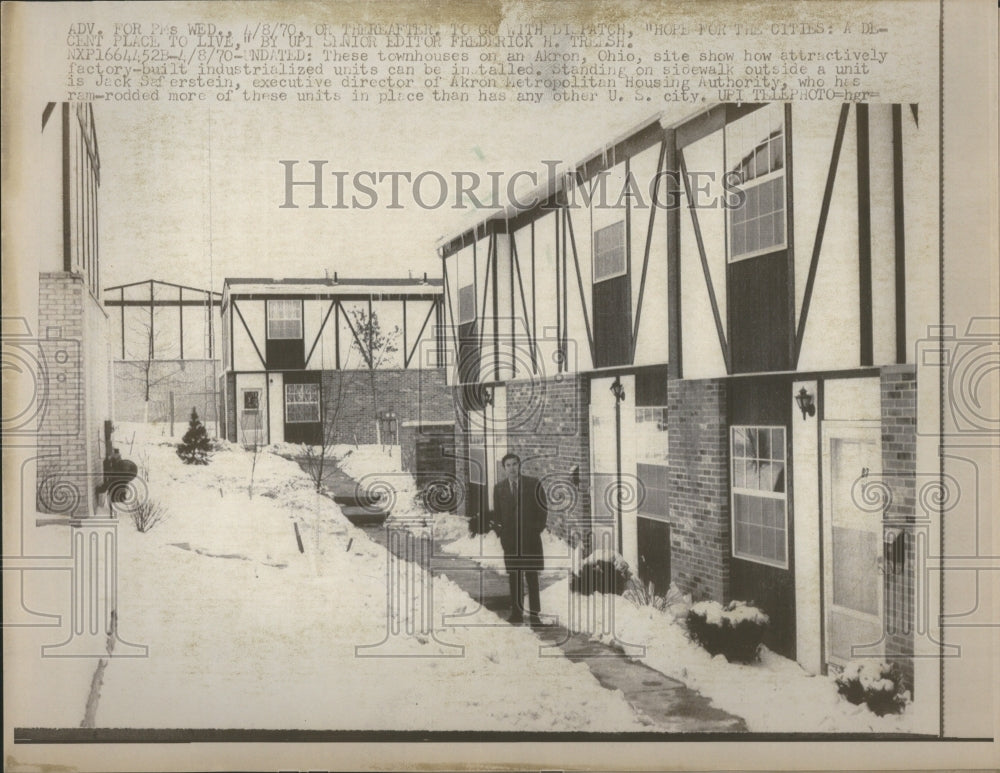 1968 Press Photo Housing Segregation Akron, Ohio