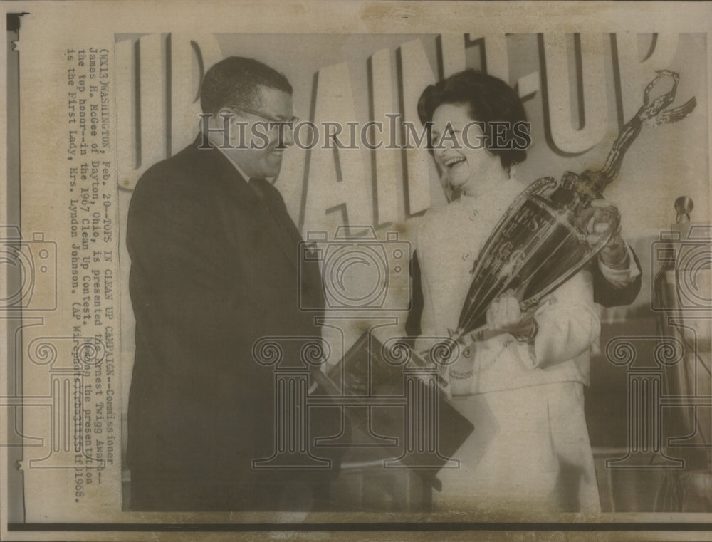 1967 Press Photo Washington McGee of Dayton Ohio Award