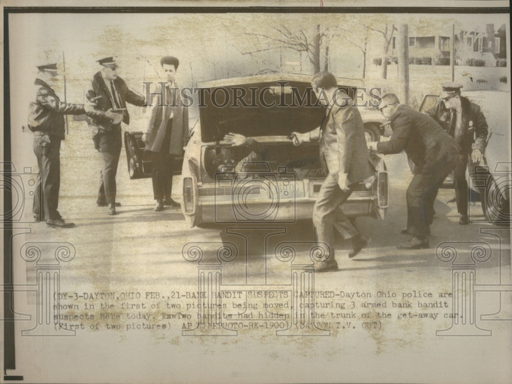 1969 Press Photo Bank Bandit Suspects Caught in Dayton