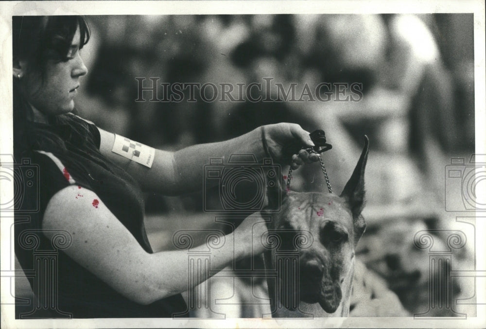 1979 Press Photo Linda Renkosiewicz Kane Cty Dog Show