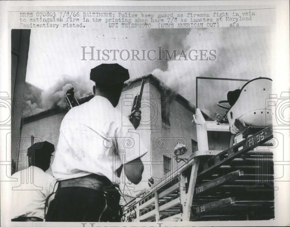 1966 Press Photo Police Fireman Mary land