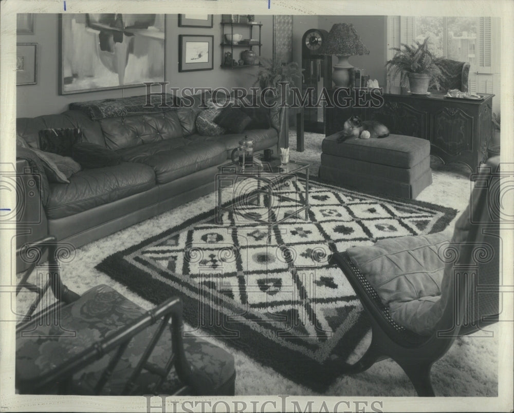 1970 Press Photo Decor Living Room