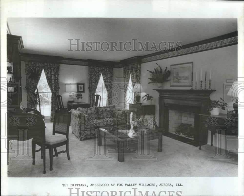 1980 Press Photo Green Oaks Living Room