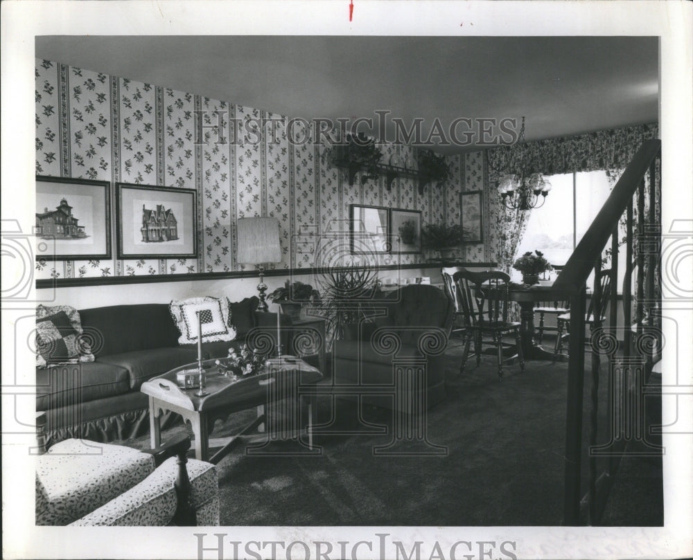 1983 Press Photo Country Interior Design by Jean Zoller