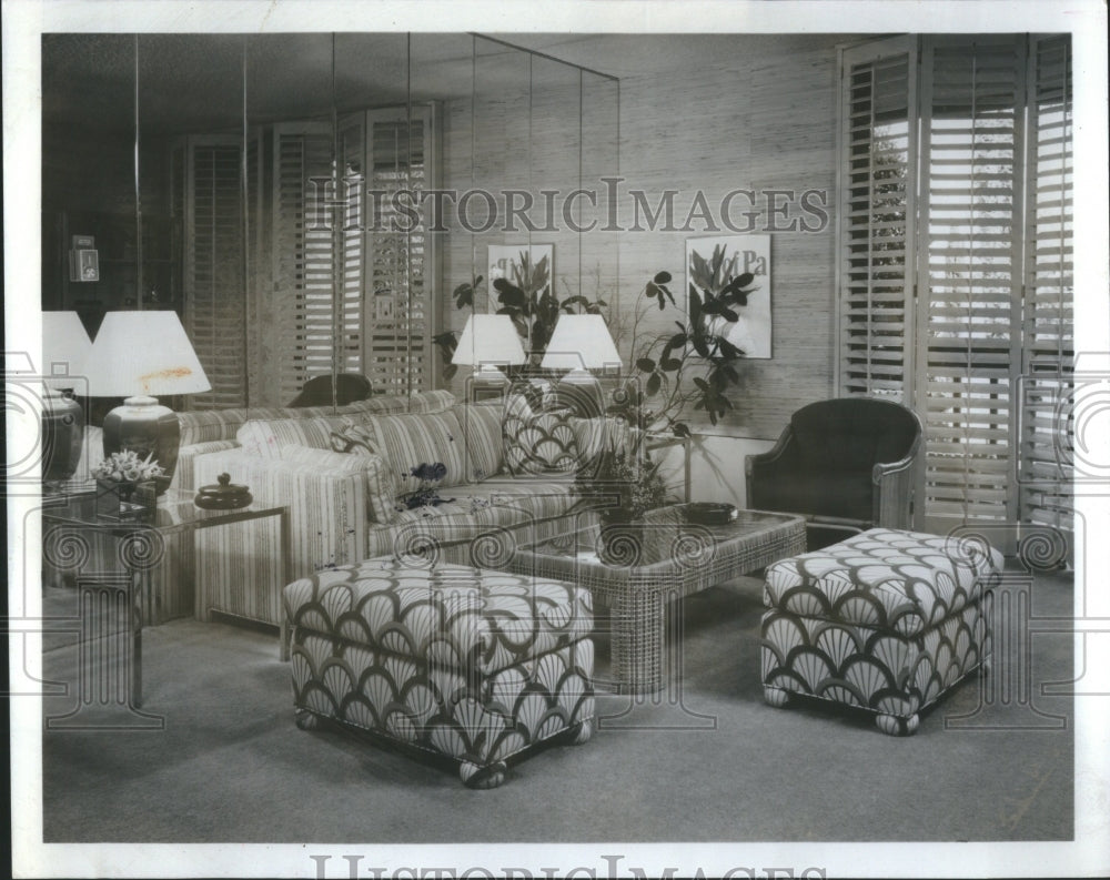 1983 Press Photo Living Room Interior Decor